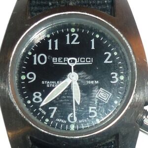 Bertucci M-1S Field Watch Black Dial Stainless Steel 100M Quartz Mens Womens